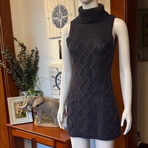 NEW seduction size small Sleeveless Cable Knit Turtleneck Dress